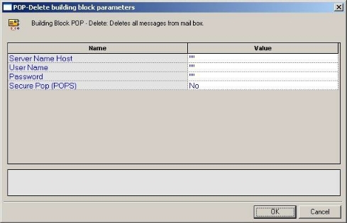 POP-Delete Building Block Parameters Dialog Box
