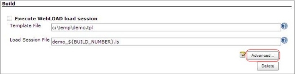 Execute WebLOAD load session – Defining