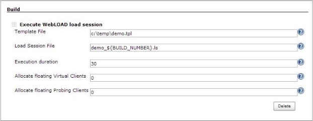 Execute WebLOAD load session – Advanced Definition