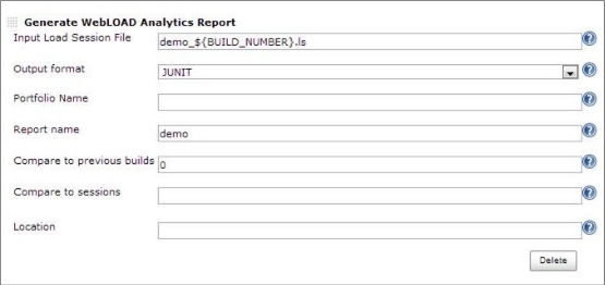 Generate WebLOAD Analytics Report – Advanced Definition