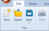 File Tab in Console Ribbon