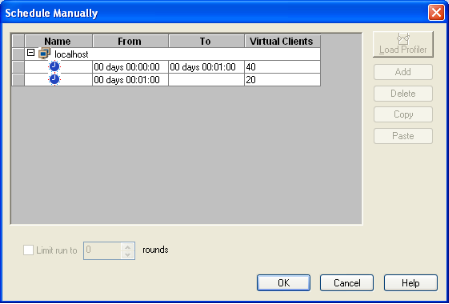 Schedule Manually Dialog Box