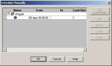 Schedule Manually Dialog Box
