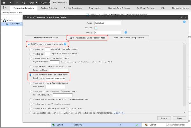 Specifying a WebLOAD Prefix for WebLOAD Transaction Names