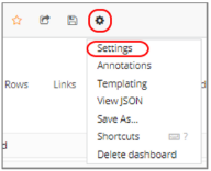 Selecting to Configure Dashboard Settings