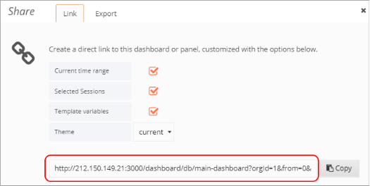 Share Panel – Link tab