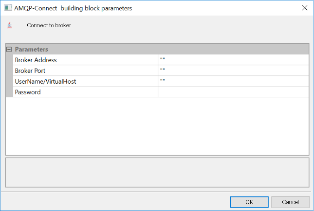 AMQP-Connect Node Building Block Parameters Dialog Box