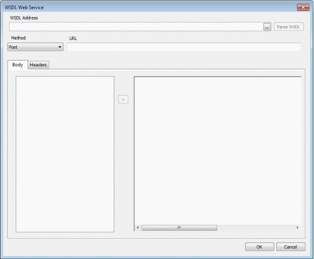 WSDL Web Service Dialog Box
