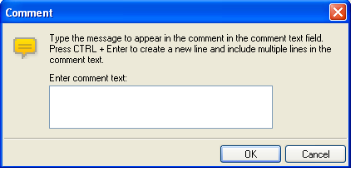 Comment Dialog Box