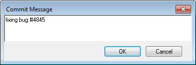 Entering a Commit Comment