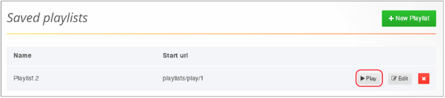 Selecting to Play a Playlist