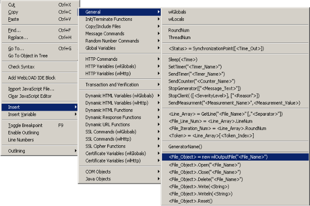 wlOutputFile() Insertion using General Menu