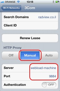 Setting Wi-Fi iPhone Settings