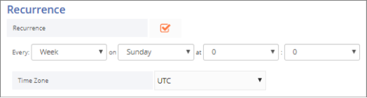 Setting test recurrence