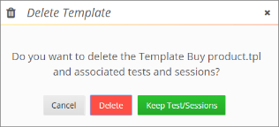 Specifying to delete a template resource