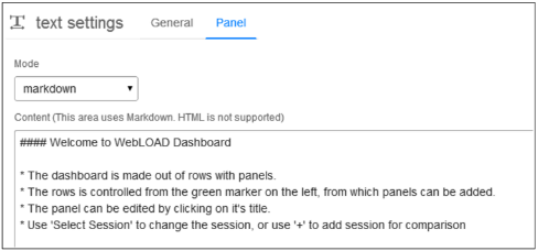 Text Settings – Panel Tab