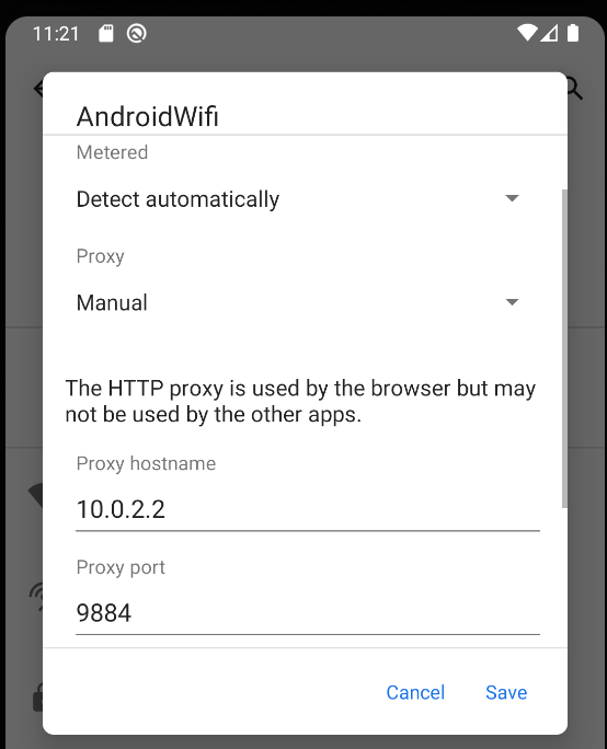 Android Wifi Settings