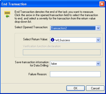 End Transaction Dialog Box
