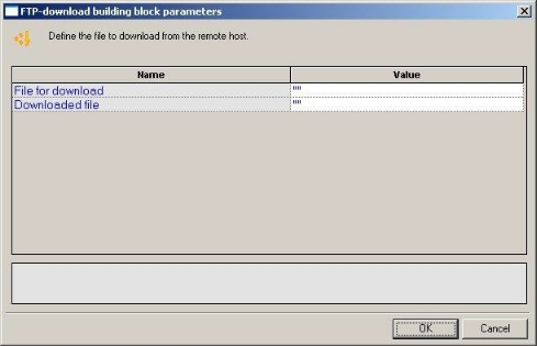 FTP-Download Building Block Parameters Dialog Box