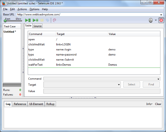 Recording a Script in Selenium IDE