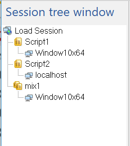 Edit Mode Session Tree