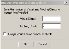 Request Resources Dialog Box