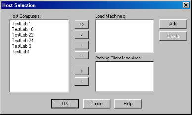 Host Selection Dialog Box