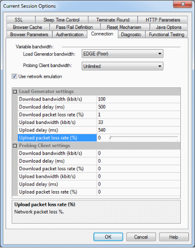 Current Session Options Connection Tab – Manual Editing
