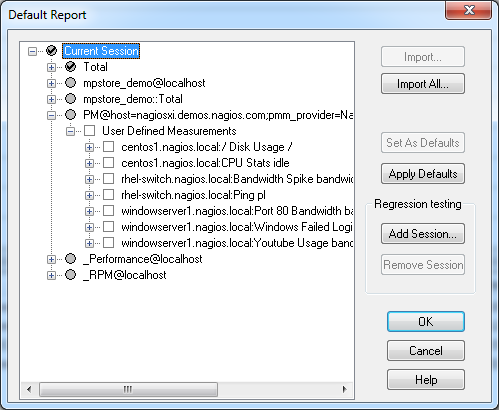 Selecting the Statistics to Display in a Report