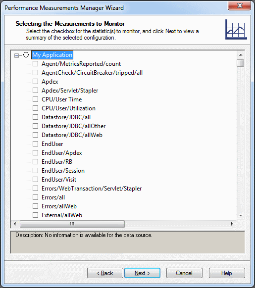  Selecting the Item to Monitor