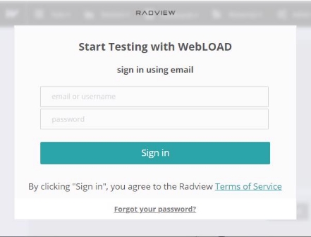 dashboard login page