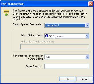 End Transaction Dialog Box
