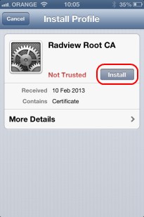 Installing the Root CA