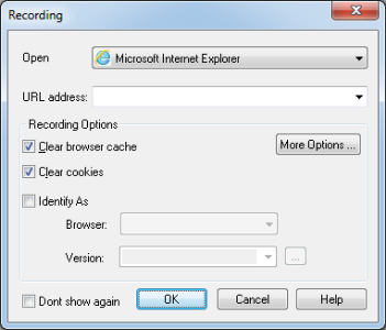 Recording Dialog Box