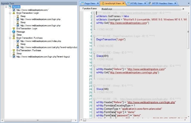 Script Tree with JavaScript Code