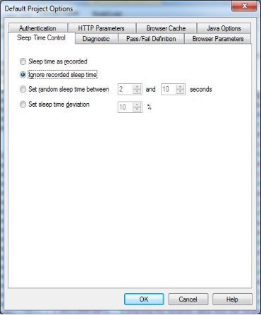 Sleep Time Control Tab