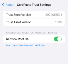 Enable Trust root CA