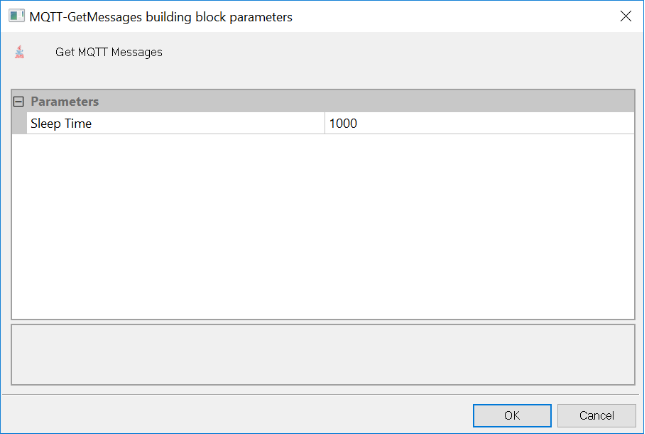 MQTT-GetMessages Node Building Block Parameters Dialog Box