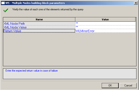 WS-Multiple Nodes Building Block Parameters Dialog Box