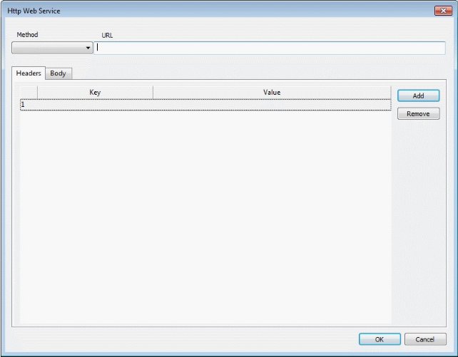 HTTP Web Service Dialog Box