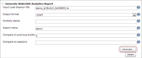 Generate WebLOAD Analytics Report – Defining