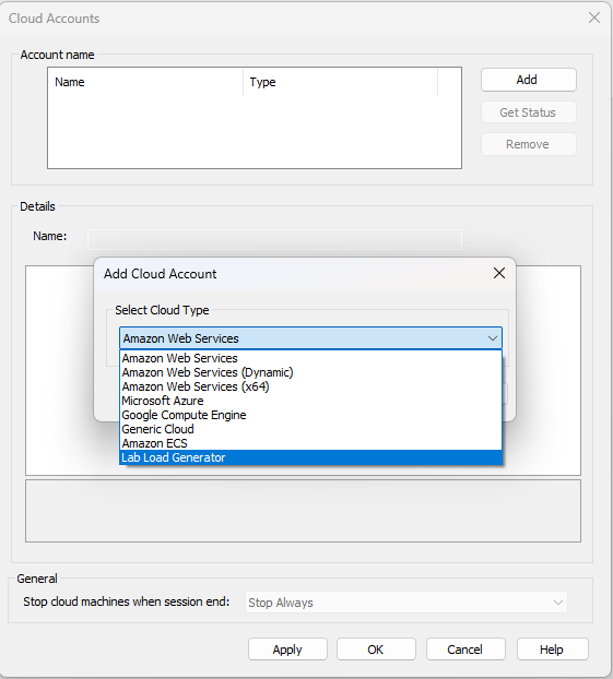 console lab load generator
