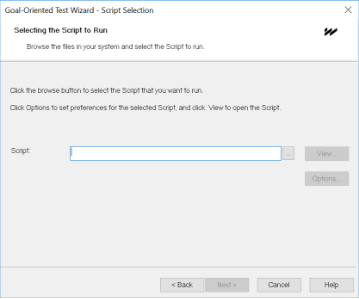 Script Selection Dialog Box