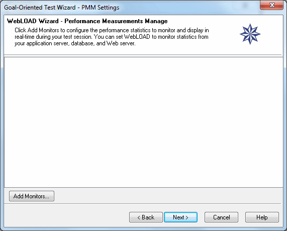 Performance Measurements Manage Dialog Box