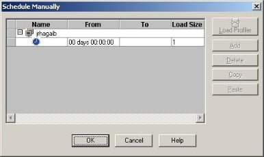 Schedule Manually Dialog Box