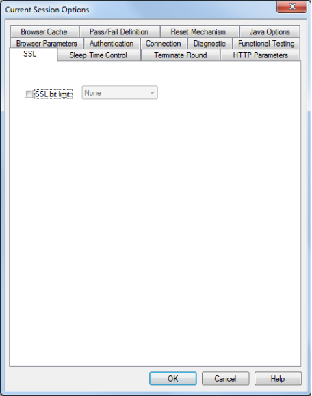 Current Session Options SSL Tab