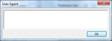 User Agent Dialog Box