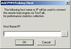 Add PMM Probing Client Dialog Box