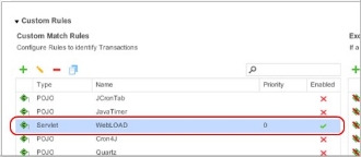 Selecting the WebLOAD Rule