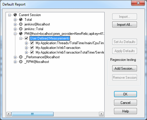 Selecting the Statistics to Display in a Report